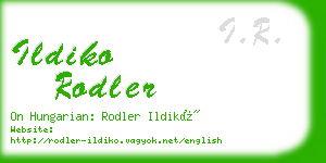 ildiko rodler business card